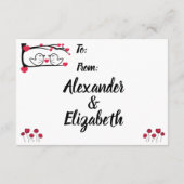 Love Bird Display Bridal Wedding Shower Informatiekaartje (Achterkant)