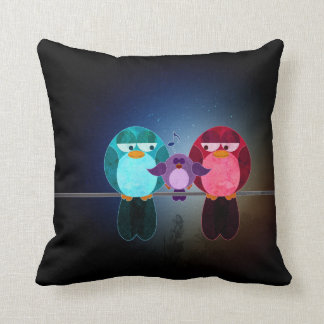 Love Bird Family Pillow Kussen