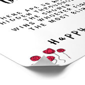 Love Bird Find the Ring Vrijgezellenfeest Game Sig Poster (Hoek)