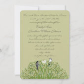 Love Bird Green Swirl Tree Weddenschap Kaart (Voorkant)