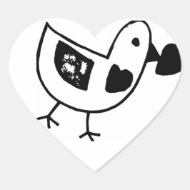 Love Bird Hart Sticker
