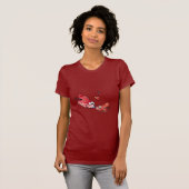 Love Bird Hearts T-shirt Apparel (Voorkant volledig)