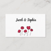 Love Bird Hoeveel Kisses voor Mrs Shower game card Plaatskaartje (Achterkant)