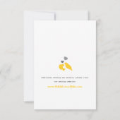 Love Bird Leaf and Heart RSVP Card (Achterkant)