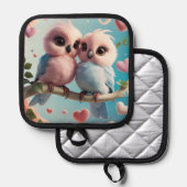 Love Bird Linen Holder Pannenlap (Voorkant / Achterkant)