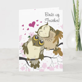 Love Bird Owls Wenskaart Kaart