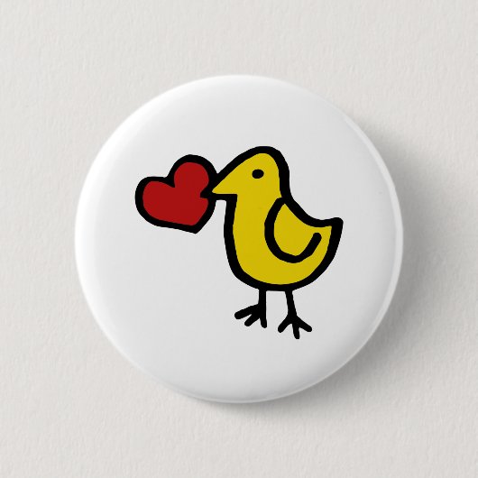 Love Bird Ronde Button 5,7 Cm (Voorkant)