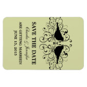 Love Bird Swirls Save the Date Magnet, Mint Magneet (Horizontaal)