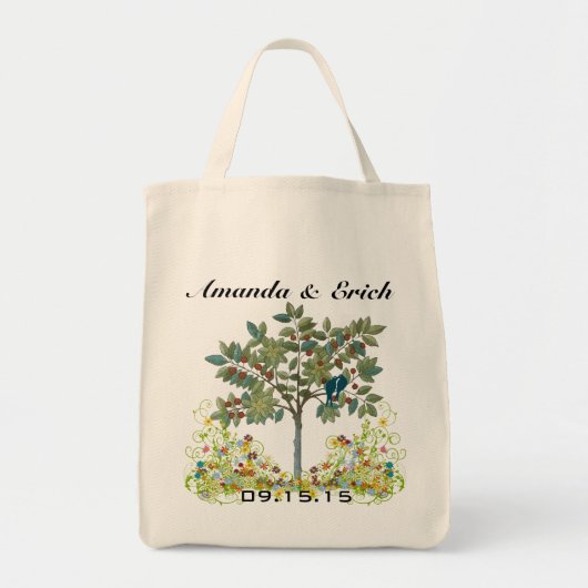 Love Bird Tree Wedding Date Honeymoon Tas (Voorkant)