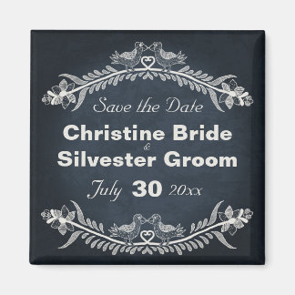 Love Bird Vines, bewaar de datum Magneet