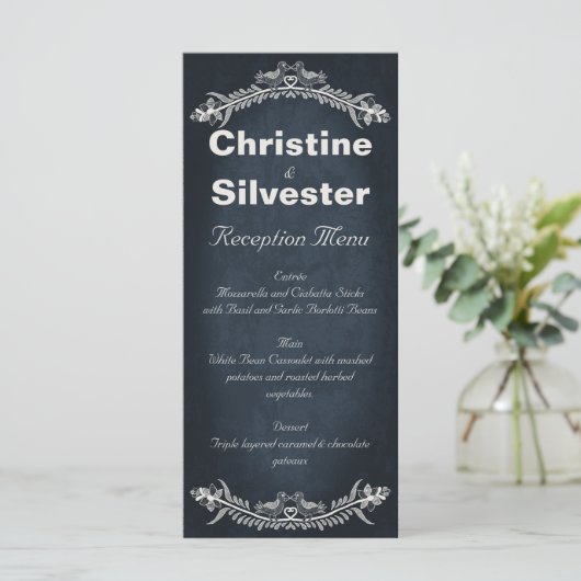 Love Bird Vines, menu en programma (Staand voorkant)