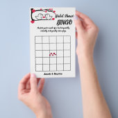 Love Bird Vrijgezellenfeest Bingo Game Card Flyer (Hand)