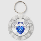 Love Bird Wedding Favors, Wedding Sleutelhanger Fa (Achterkant)