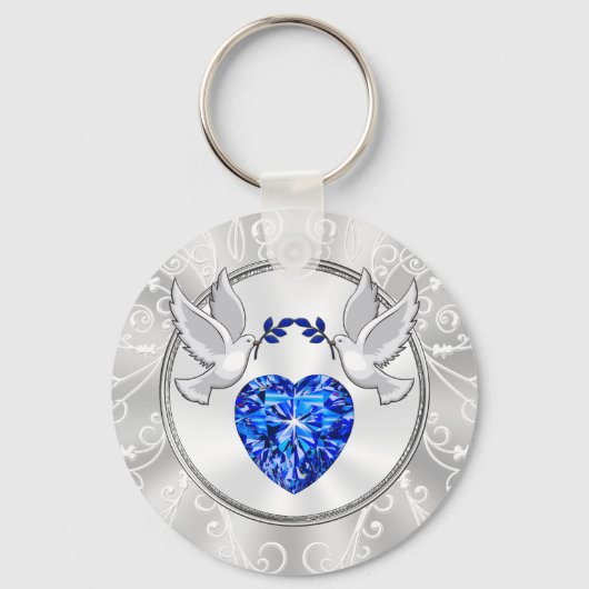 Love Bird Wedding Favors, Wedding Sleutelhanger Fa (Achterkant)