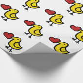 Love Bird with a Heart Gift Wrapping Paper Cadeaupapier (Hoek)