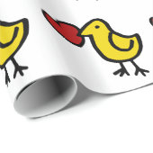 Love Bird with a Heart Gift Wrapping Paper Cadeaupapier (Rol Hoek)