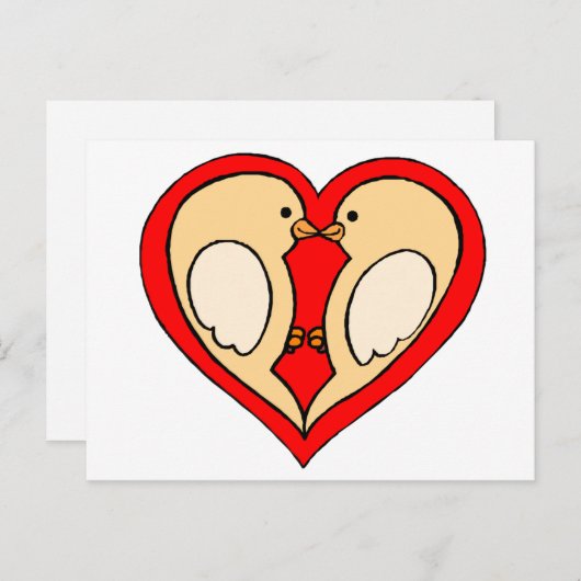 Love Birds Briefkaart (Voorkant / Achterkant)