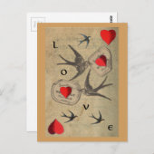 Love Birds Briefkaart (Voorkant / Achterkant)