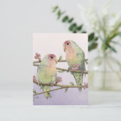 Love Birds Briefkaart (Staand voorkant)