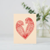 Love Birds Briefkaart (Staand voorkant)