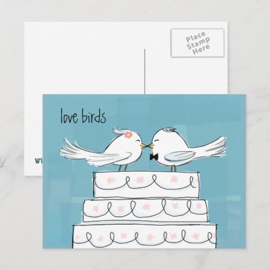 Love Birds Briefkaart (Voorkant / Achterkant)