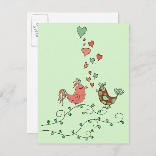 Love Birds Briefkaart (Voorkant / Achterkant)