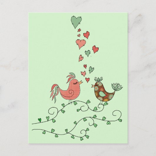Love Birds Briefkaart (Voorkant)