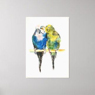 Love Birds Canvas Afdruk