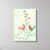 Love Birds Canvas Afdruk (Voorkant)