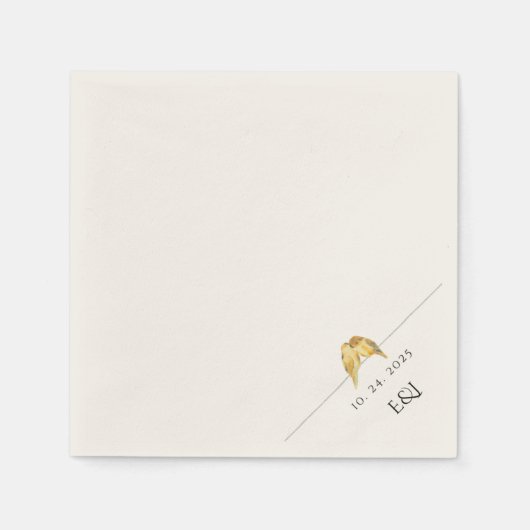 Love Birds' Cocktail Hour Servet (Voorkant)