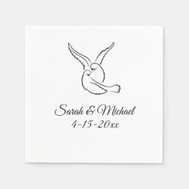 Love Birds Cocktail Napkins Servet