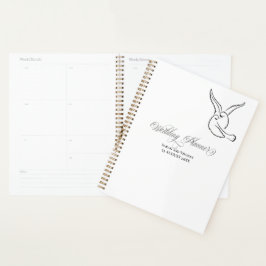 Love Birds Elegant Calligraphy Wedding Planner