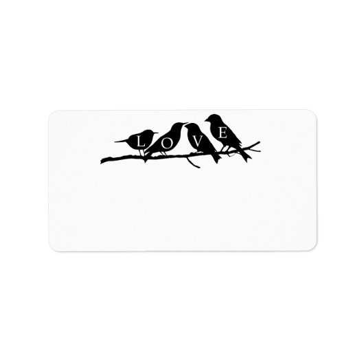 Love Birds Etiket (Voorkant)