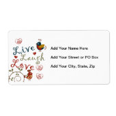 Love Birds Etiket (Voorkant)