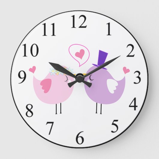 Love Birds Grote Klok (Voorkant)