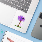 Love Birds in a Tree of Hearts - Winter Love Sticker (Laptop met iPhone)