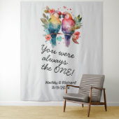 Love Birds. Jij was altijd de ONE! Wandkleed (In situ)