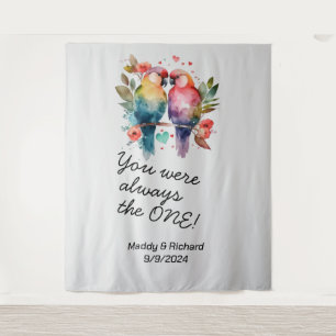 Love Birds. Jij was altijd de ONE! Wandkleed