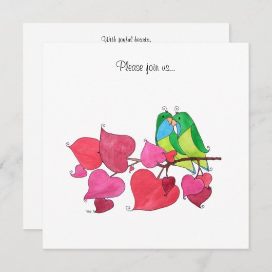 Love Birds Kaart (Voorkant / Achterkant)