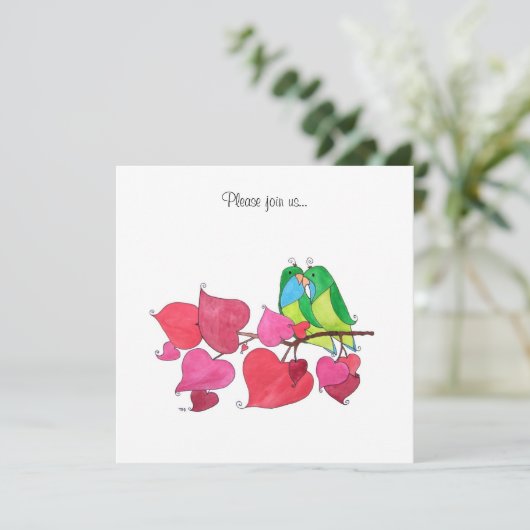 Love Birds Kaart (Staand voorkant)