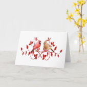 Love Birds Kaart (Gele Bloem)