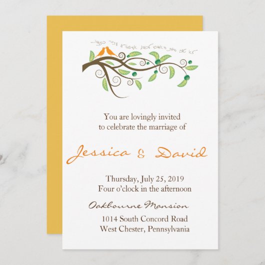 Love Birds Kaart (Voorkant / Achterkant)