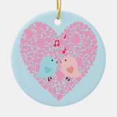 Love Birds Keramisch Ornament (Voorkant)