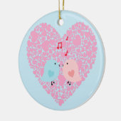 Love Birds Keramisch Ornament (Links)