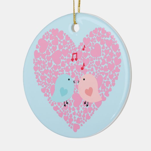 Love Birds Keramisch Ornament (Links)
