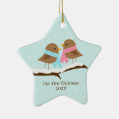 Love Birds Keramisch Ornament (Rechts)