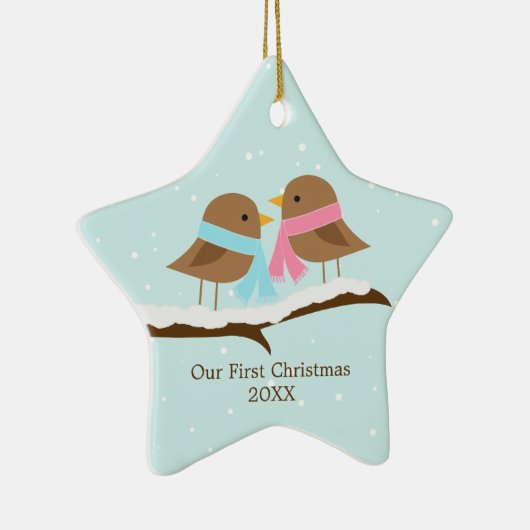 Love Birds Keramisch Ornament (Rechts)