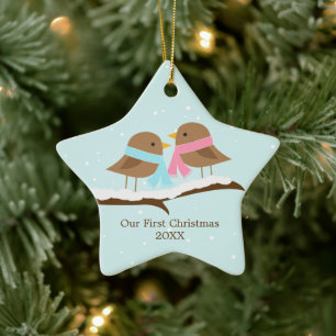 Love Birds Keramisch Ornament