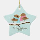 Love Birds Keramisch Ornament (Voorkant)