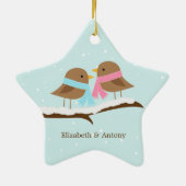 Love Birds Keramisch Ornament (Achterkant)